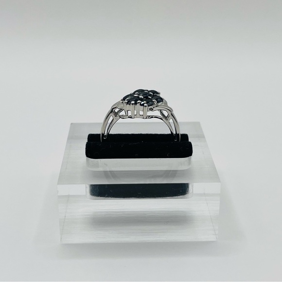 1.40 CT Natural Sapphire Sterling Silver Ring - Picture 2 of 5